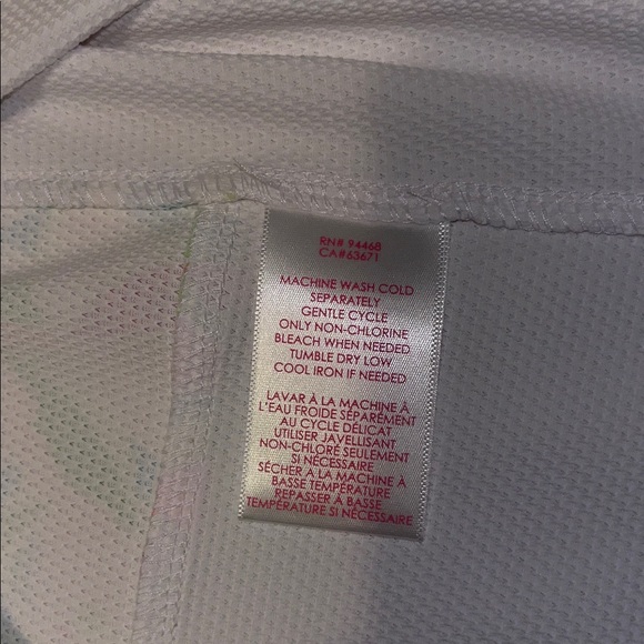 NWT Stella Parker Sport Floral Vine Sleeveless Polo UPF 50 Sun Protection Size L - Picture 7 of 10